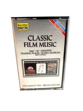 Classic Film Music Cassette Tape 1988 Mozart Strauss Pachelbel Tchaikovsky A326